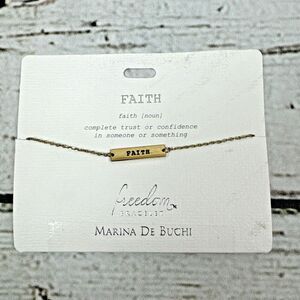 Freedom "FAITH" Marina De Buchi‎ Nickel-Free Bracelet, Color: Gold, NOS OSFM